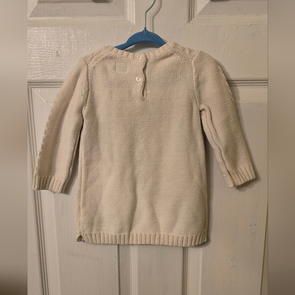 Baby Gap Baby Girl's Cream Cable Knit Sweater Dress Size 6-12M - Picture 2 of 3